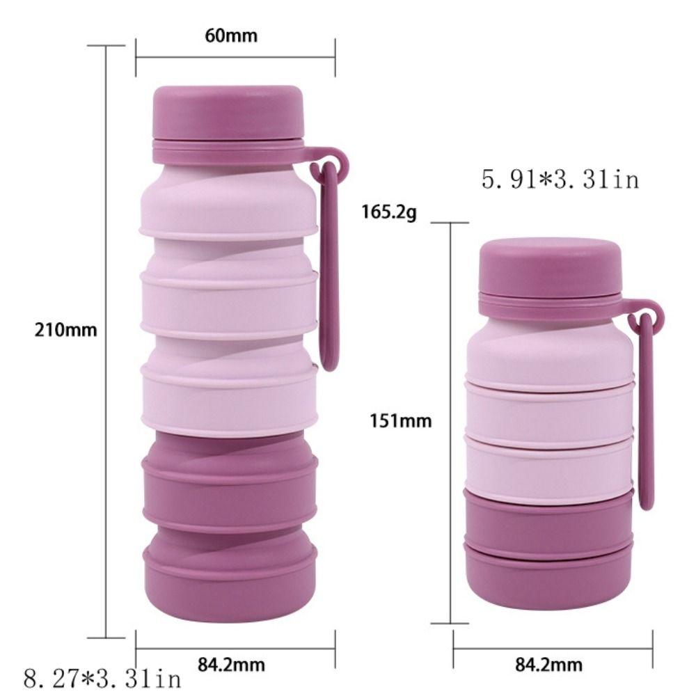 Portable Foldable Silicone Water Bottle Reuseable Collapsible Water Cups  Camping