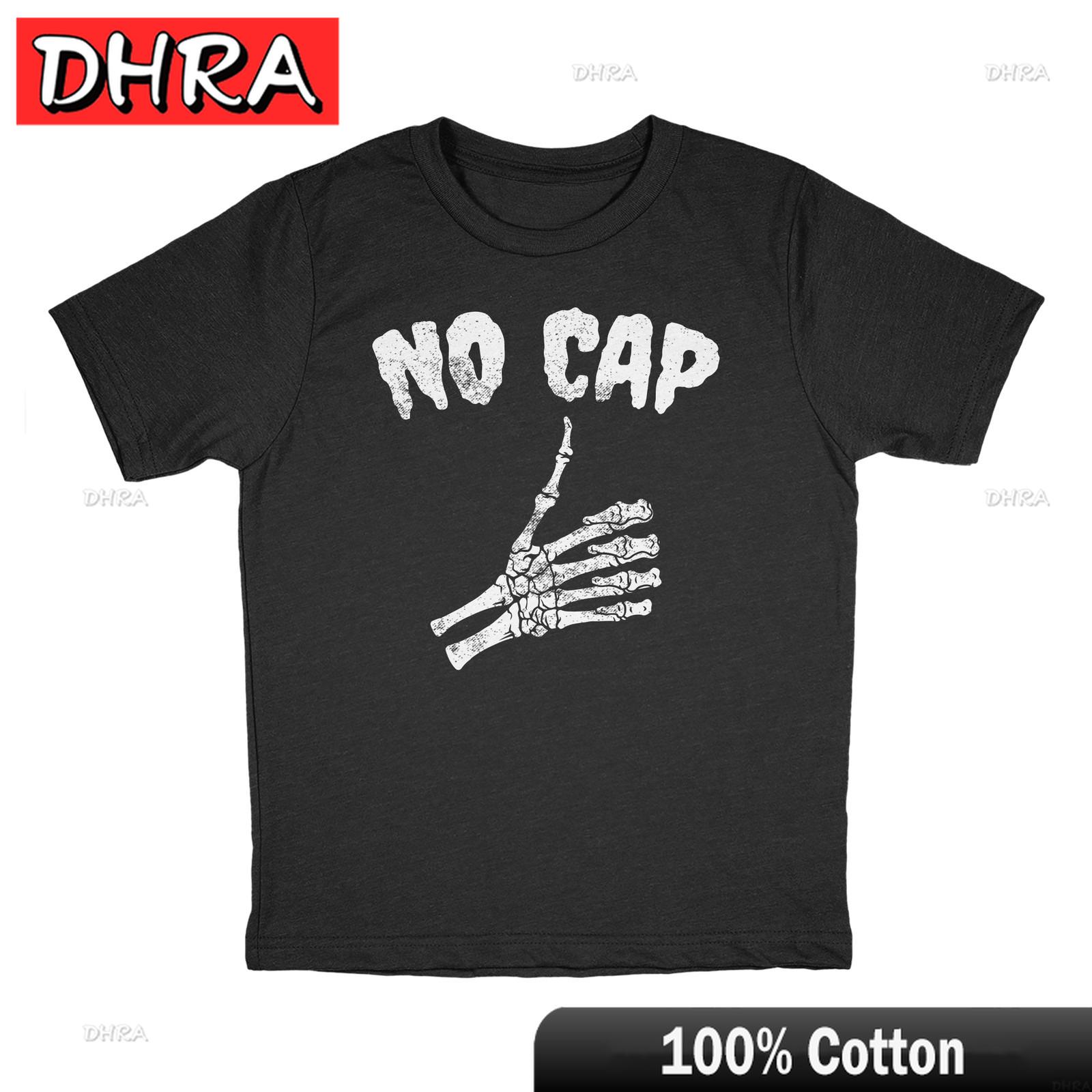 

Toddler Funny T Shirts No Cap Sarcastic Halloween Graphic Novelty Tee for Young Street Fashion Soft Chill Printed Tee Aesthetic S
