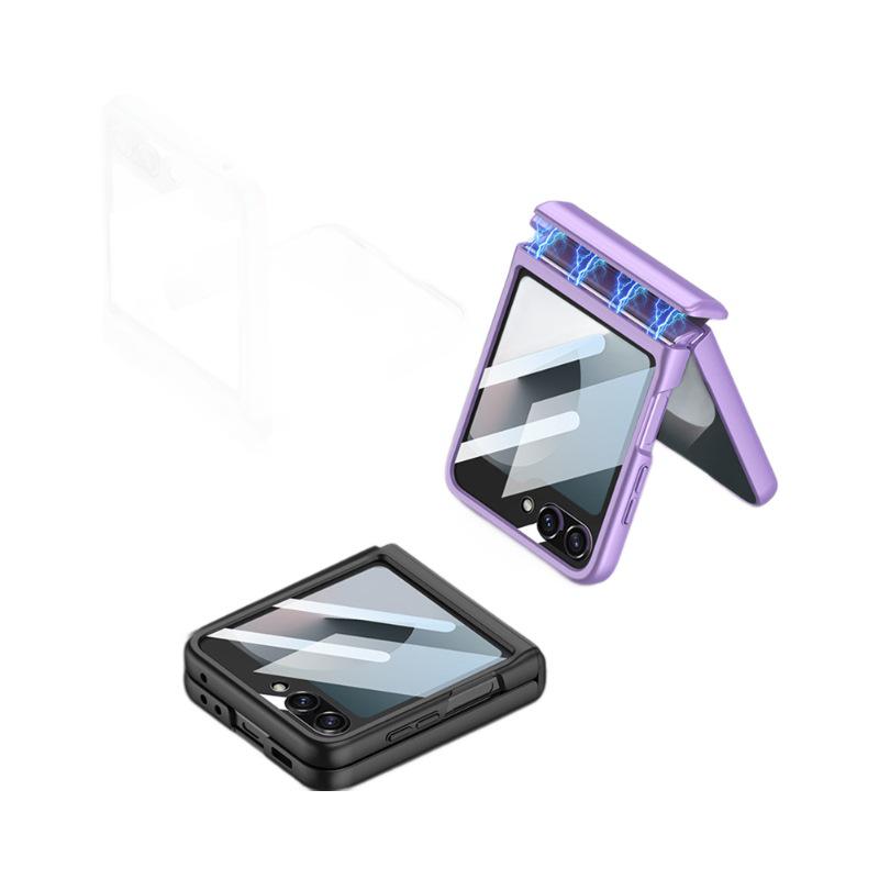 Samsung Z Flip 6 Ultra-thin Foldable Phone Case with Large Window and Magnetic Buckle