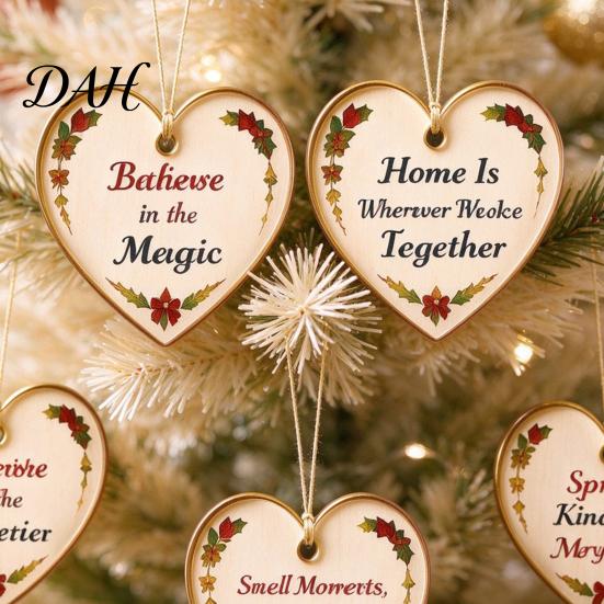 Christmas Gift Ideas 24 Days of Love Advent Calendar 2026, Pcs 2D Flat Acrylic Hanging Tree Decorations Heart Ornaments Countdown with Heartfelt