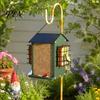 Garden Decoration for Bird Lovers Metal Suet Feeder, Hanging Feeder with Cage, Outside House Shaped Wild Outdoors Yard Decor Durable