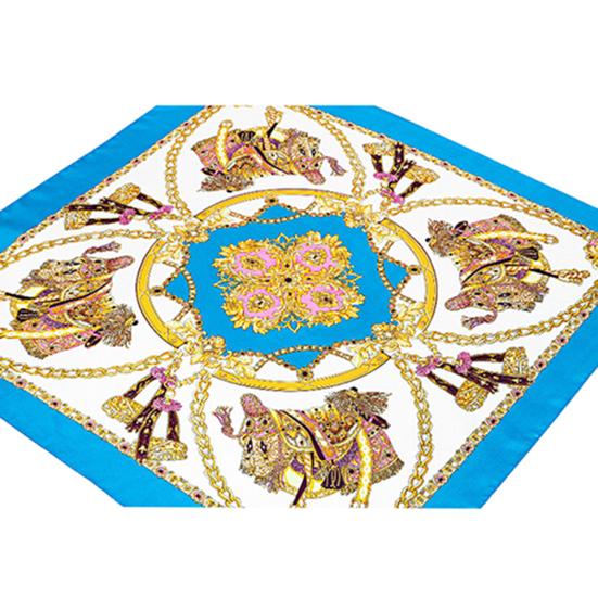 Scarf Comfortable Square Shape Satin Carriage Chain Scarves Shawl for Daily Life