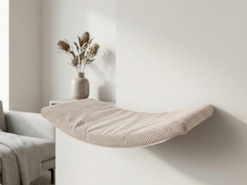 Arc Metal Cat Shelf 75cm Beige