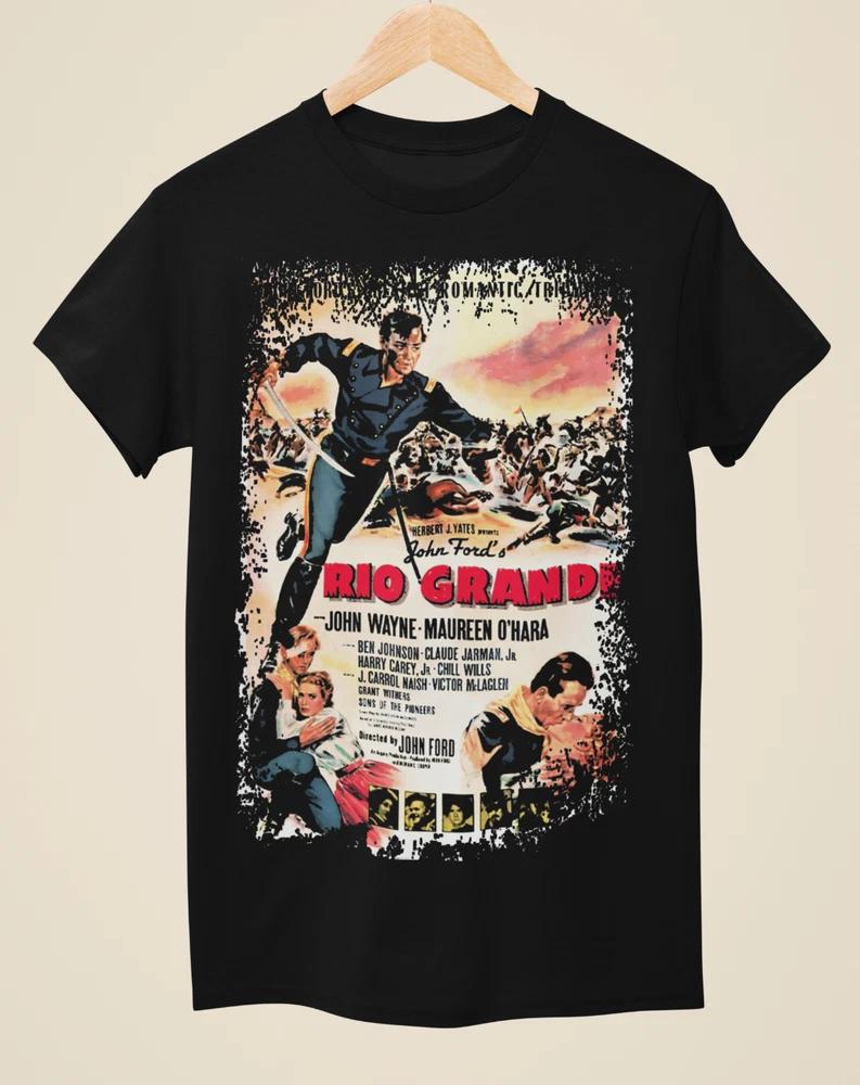 Rio Grande Western Movie Poster Inspired Unisex Black TShirt S
