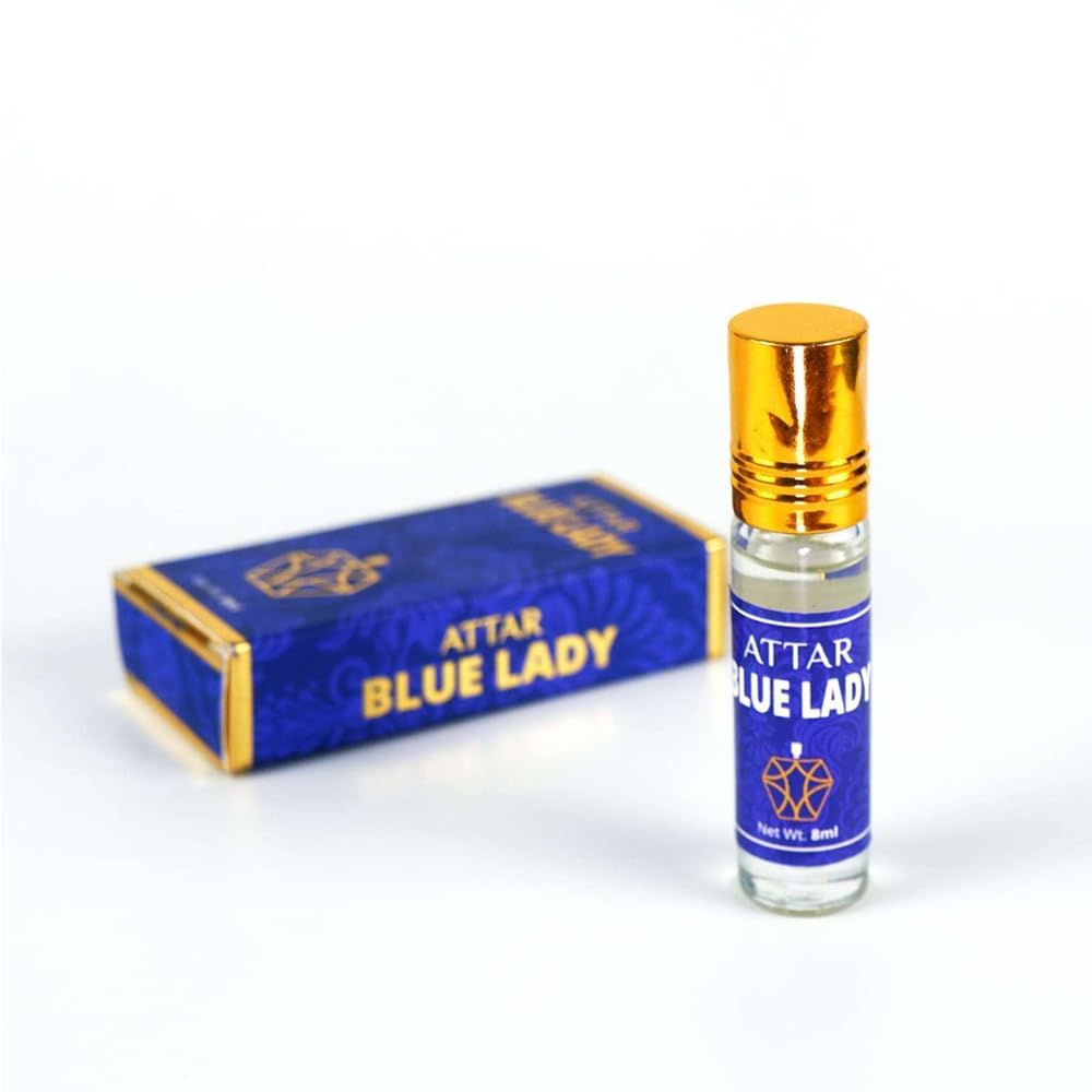 Aceite de Perfume Natural Attar Para Larga Duración Con Fácil Aplicación Roll-On Para Hombres y Mujeres - 8 ML, (Paquete de 1)