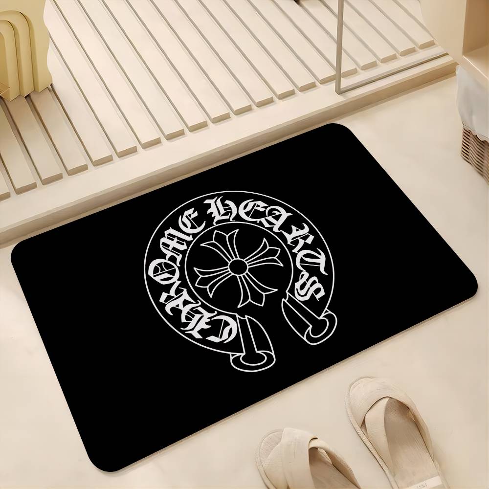 

Fashion Brand C-Chrome Hearts Entrance Door Mat Nordic Style Home Doormat Bathroom-Toilet Mats Bedroom Hotel Decor Mat 40x60 cm