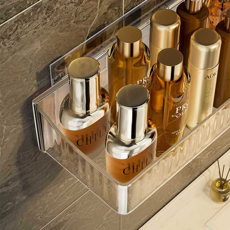 Cosmetics Storage Rack Punched Bathroom Storage Rack Wall-mounted Toilet-free Storage Box In Front of The Sink