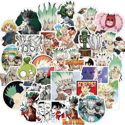 50Pcs Dr.STONE Anime Stickers Graffiti Decals Waterproof Skateboard Sticker For Laptop Suitcase Luggage DIY Cars Decoration Toys