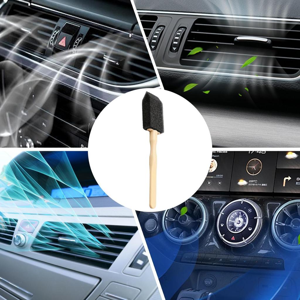 Car Interior Cleaning Brush Handheld Ergonomic Dust Removal Tool Auto Detail Brush For Windshield Fabric Furniture Automotive