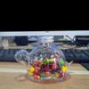 Transparent Dog Treat Jar Easy To Cleaning Dishwasher Safe Glass Container For Kitchen Countertop Storage