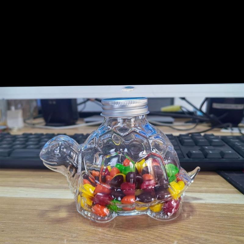 Transparent Dog Treat Jar Easy To Cleaning Dishwasher Safe Glass Container For Kitchen Countertop Storage
