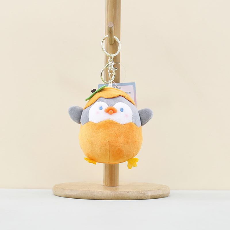 Cute Blue Gray And Yellow Penguin Plush Toy Keychain Ideal For Bags And Gifts