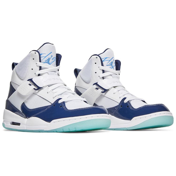 Air Jordan Flight 45 High Midnight Navy Men Sneakers White University-Blue DH0560-100