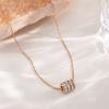 Niche Light‑Luxury Full‑Zircon Small‑Waist Titanium‑Steel Women Necklace, High‑Finish Versatile Temperament Collarbone Chain