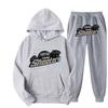 Set Felpa con Cappuccio e Jogger Unisex Testa di Tigre Blu - Pullover Caldo e Sportivo per Autunno/Inverno