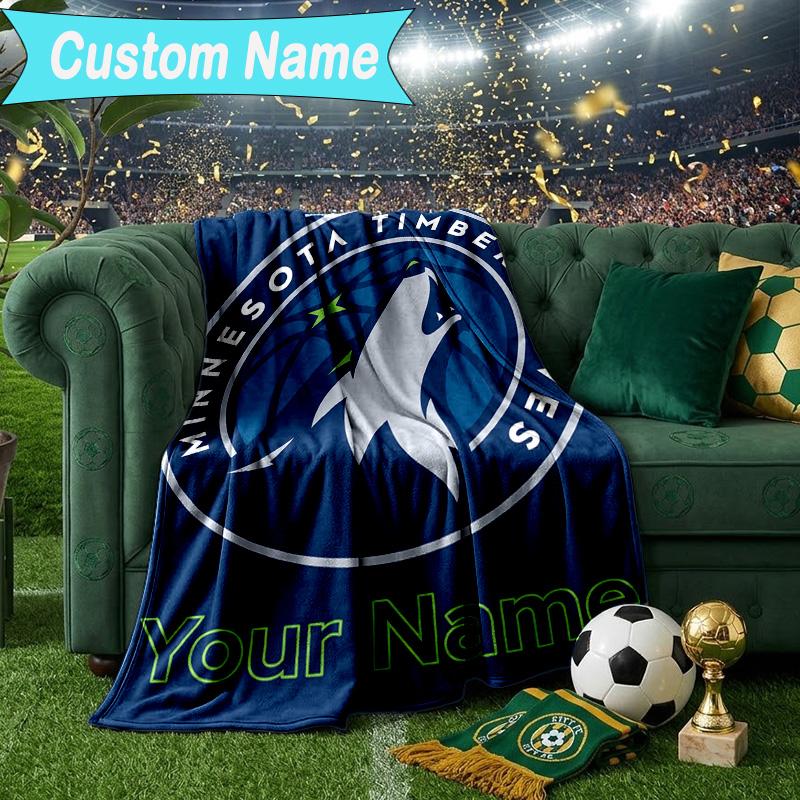 Custom Name Blanket Minnesota Logo Blanket Bedding Blanket for Travel, Camping, Living Rooms, Offices, Sofas, Fan Christmas Gift