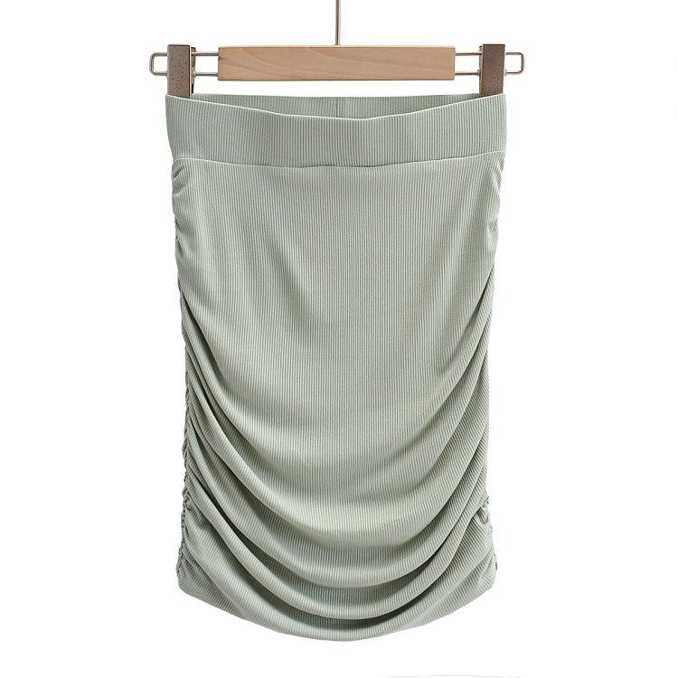 

YPFF Женская плиссированная эластичная облегающая миди-юбка - Летний стиль однотонная облегающая M