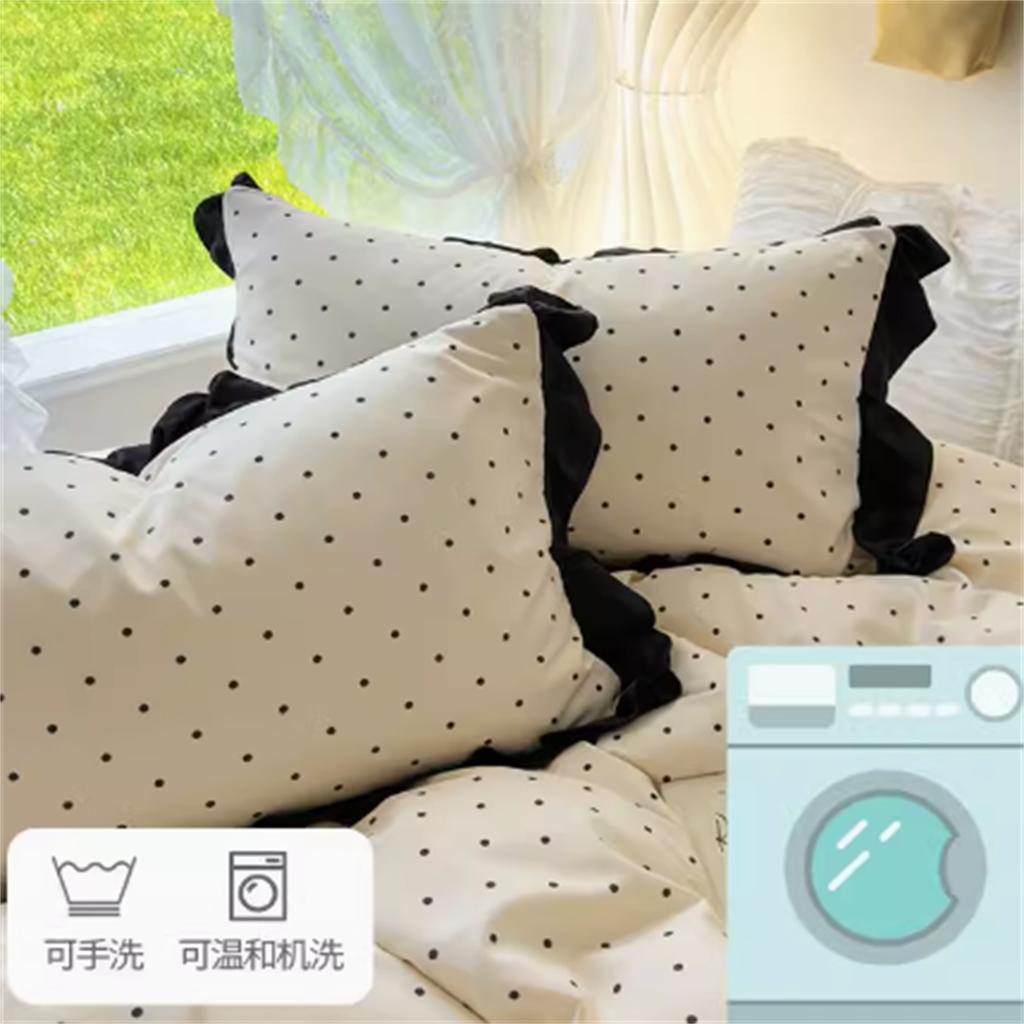 French Girl  New Pure Cotton Bed Set Four-piece Set All-cotton Four-season Universal Quilt Cover Three-piece Bedding Set