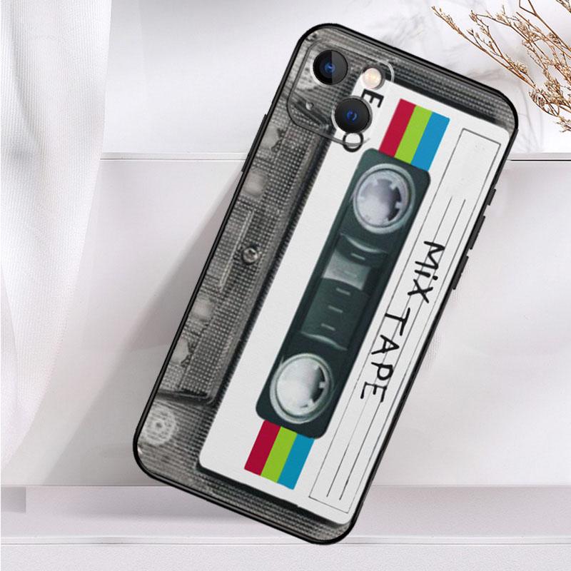 Cassette Mix Tape Shockproof Case For iPhone 17 11 14 15 16 Pro Max Plus 12 13 Mini 16e 17 Air Phone Cover