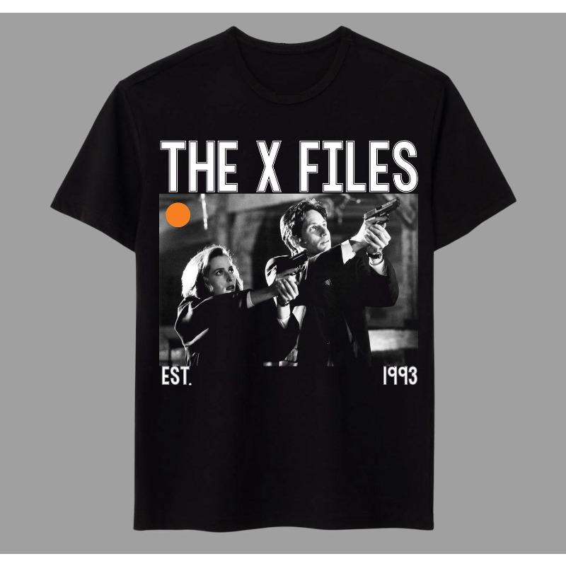 Summer Unisex Loose And Breathable Cotton Tshirt Top American Tv Tshirt The X Files Tv Series