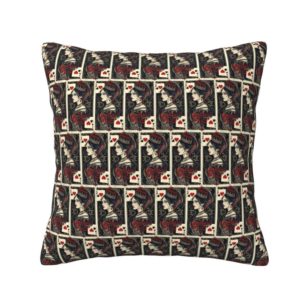 Queen Of Hearts Square Pillowcase Cushion Cover Pillow Case Throw Pillow Cover for Home Bedroom Car