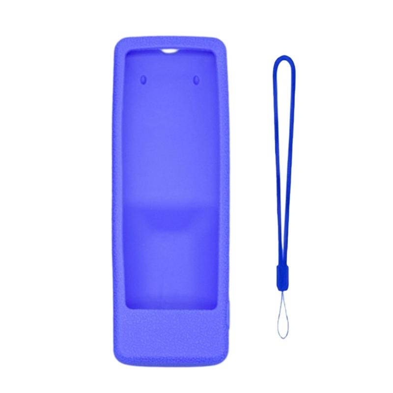 Silicone Cover for DOMYBOX DB52C7 Remote, Textured Grip Sleeve with Wrist Lanyard and Button Window for Home Use