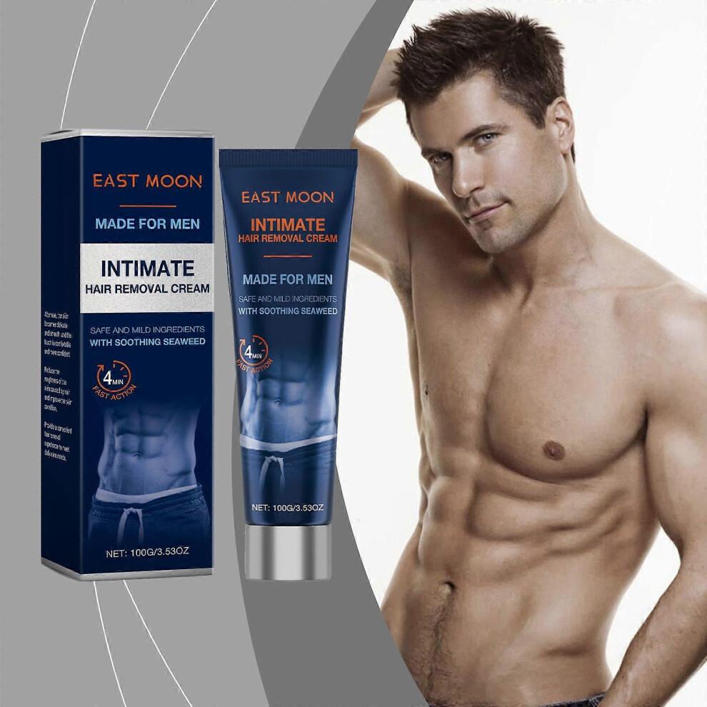 (3pcs)Intimate Private At Home Hair Removal Cream for Men - Painless, Flawless, Soothing Depilatory for Unwanted Coarse Male Body Hair