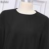ZANZEA Women Casual Round Neck Long Sleeve Patchwork Long Dress