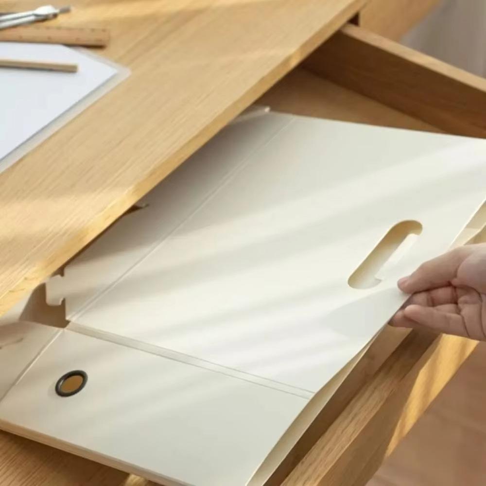 3Pcs Foldable Plastic File Box DIY Combined Structure Large Capacity A4 Document Organizer Stationery Storage for Home Office