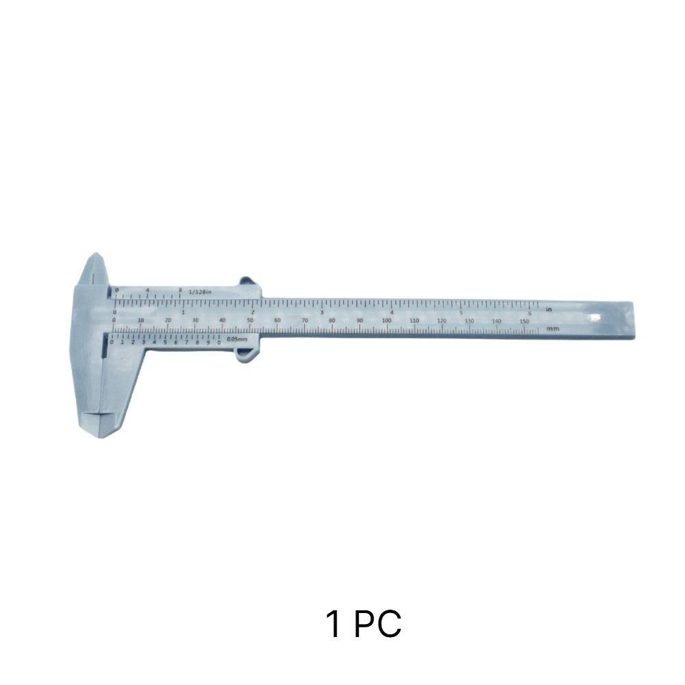 0-150mm/5.91in Plastic Vernier Caliper, Dual Scale Inner Outer Diameter Depth Gauge DIY Household Measuring Tool