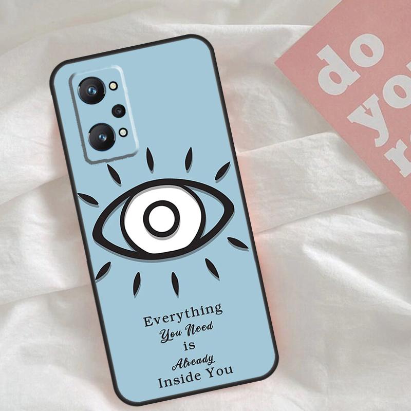 Big Eyes Cartoon Pattern Case For Realme C65 C67 C71 C63 C61 C55 C51 C53 C35 C75 11 12 13 14 15 Pro Plus GT6 GT7 Pro