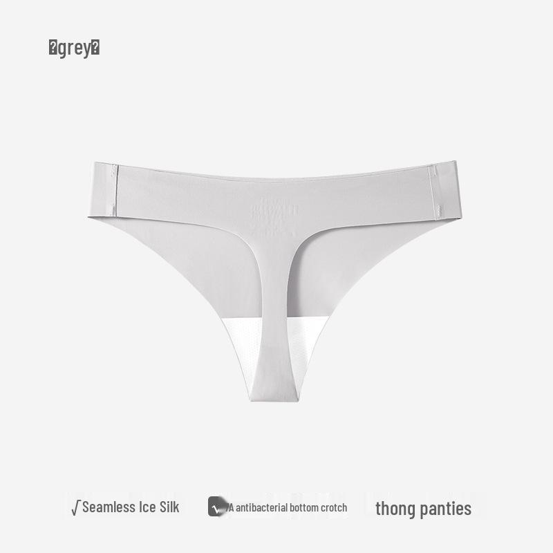 String en soie glacée sans coutures pour femme: Culottes de Yoga Fitness Invisibles pour l'Été