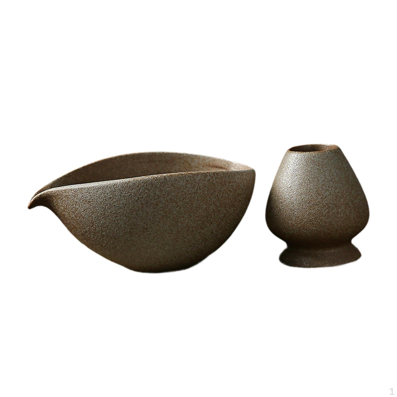 

Керамический набор для матча с подставкой для венчика для подарка Style D