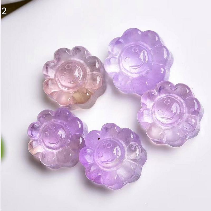 Amethyst Butterfly Flower Charm: Buddha, Nine-Tailed Fox, Cat, Rabbit, Crystal Bear Pendant