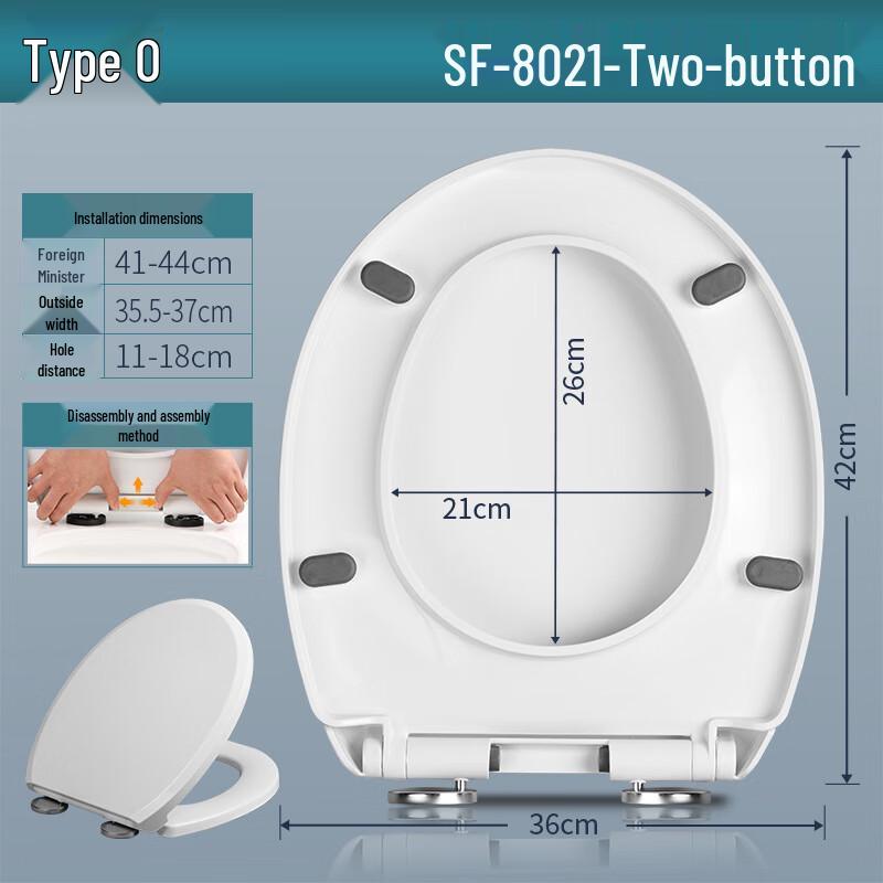 MDNG Universal Top-Mounted O-Shape Toilet Seat