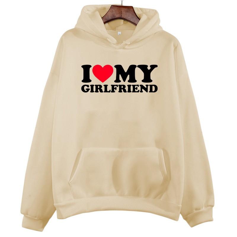 Unisex Oversized Hooded Sweatshirt With Heart Print Casual Long Sleeve Pullover Teens Adults