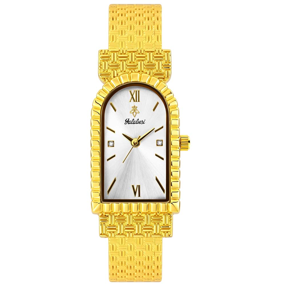 Yalalusi Bracelet Watch Vintage Women's Square Watch Classic Women's Wristwatch Diamond-Set Women's Watch IPG Vacuum Plating