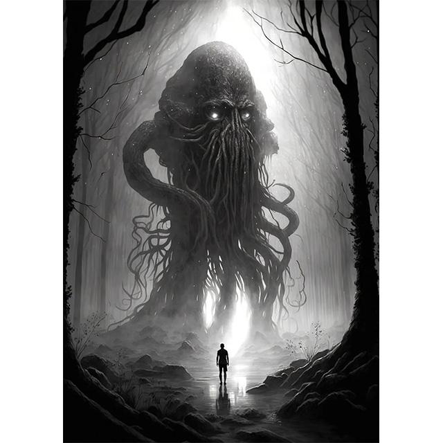 Cthulhu Mythos Abstract Outer God Prints Poster Canvas Painting Modern Wall Art Pictures for Living Room Bedroom Home Decoration