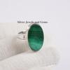 Oval Malachite Ring: Handmade 925 Sterling Silver, Taurus Birthstone