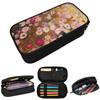 Gustav Klimt Pink Flower Garden Pencil Case for Studen School Pen Box Pencil Bag Stationery Supplies Pen Holder Bag