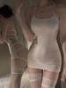 Look di Capodanno Vestito in Ecopelle Bodysuit Esposizione Seno Donna Erotico Clubwear Sexy Elastico Lattice Lingerie Cosplay Vestito Rosso
