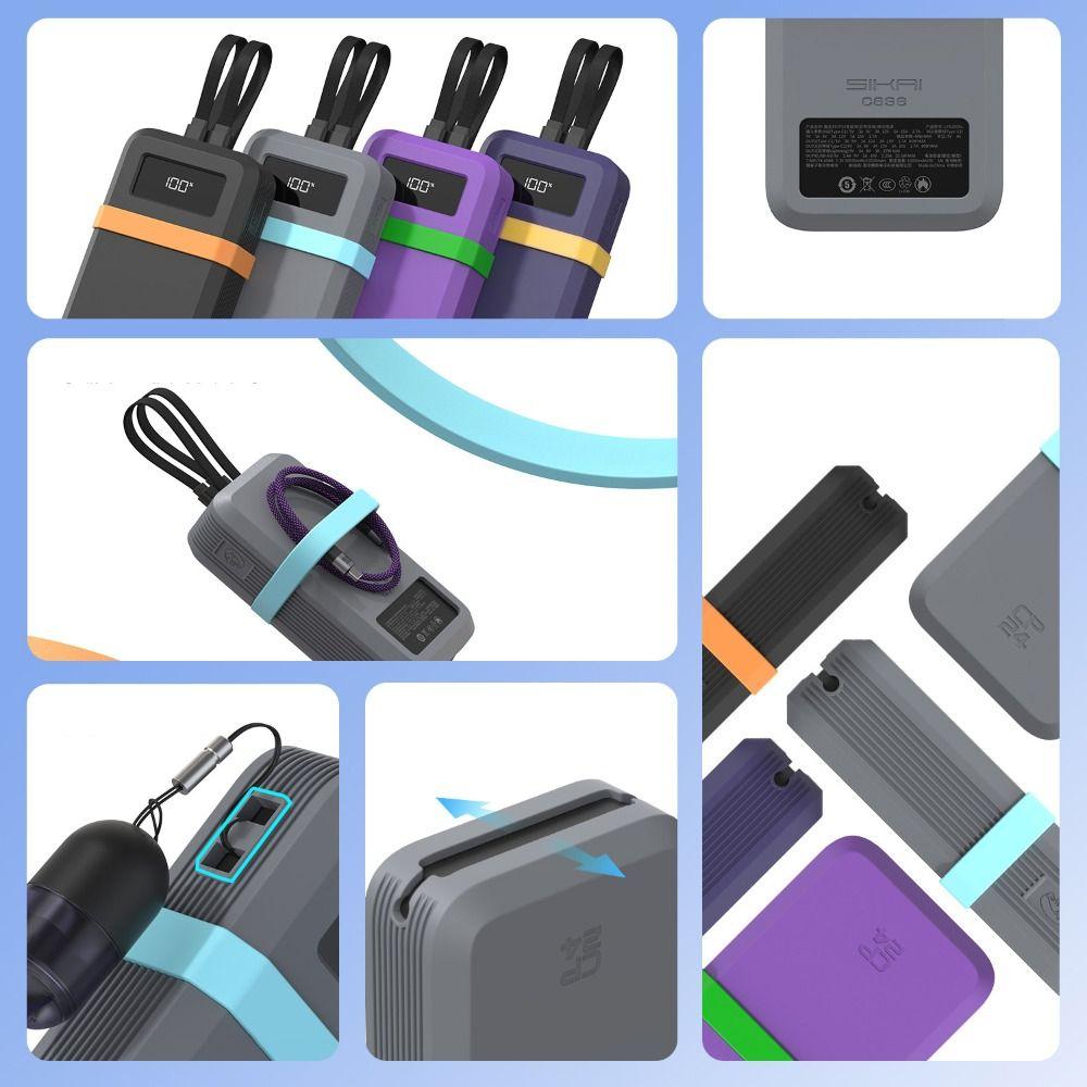 Dustproof Silicone Case Protective Cover for CUKTECH CP24 20000mAh Power Bank 40W Travel