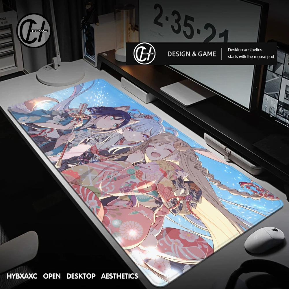 HYBXAXC New Anime Cosmic Princess Kaguya Mouse Pad Kawaii Girl Yachiyo Runami PC Mousepad Large Gaming Keyboard Desk Table Mat
