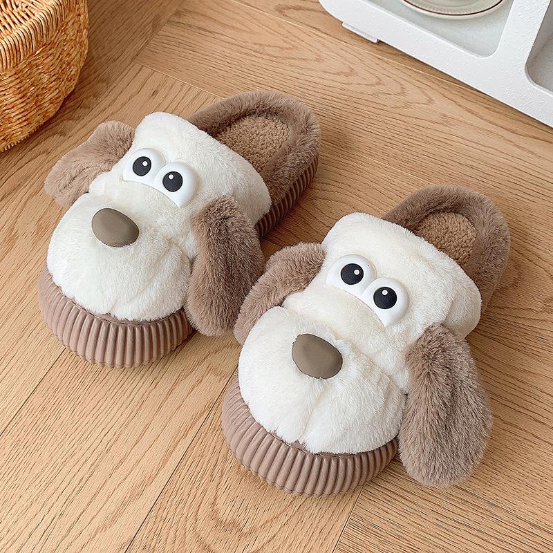 

Женские милые мультяшные плюшевые тапочки - Теплые и теплые хлопковые зимние домашние тапочки на толстой подошве для девочек, сладкие плюшевые повседневные комнатные туфли 36/37