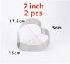 2 pcs set 4 5 6 7 8 9 10 12 14 inches 5cm Height 304 Stainless Steel Heart shape Mousse Ring Cake Mold Tiramisu DIY baking tool