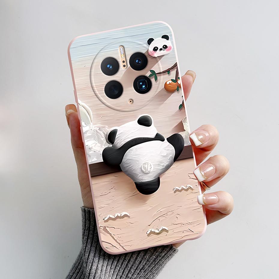 Phone Cases for Huawei Mate 50 Pro Cute Rabbit Pandas Case For Huawei Mate50 Pro Mate 50Pro Soft Silicone Shockproof Back Cover