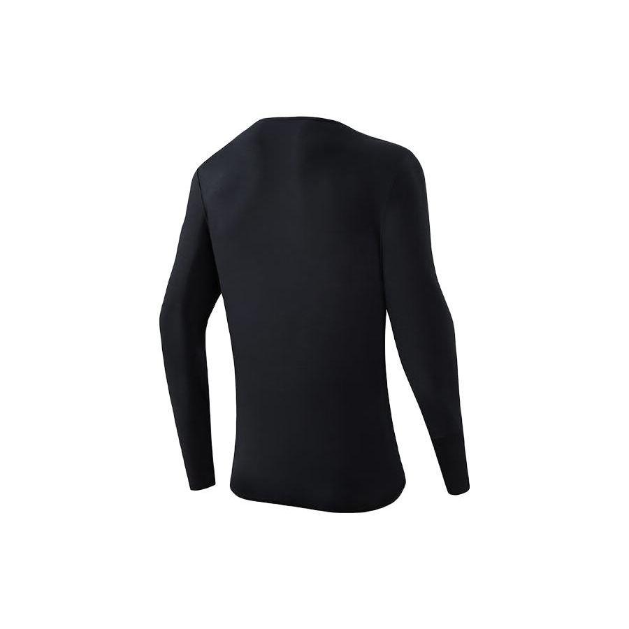Anta Training Series Letter Round Neck Pullover Casual Long Sleeve T-Shirt Men Tops Basic-Black 152337403-3