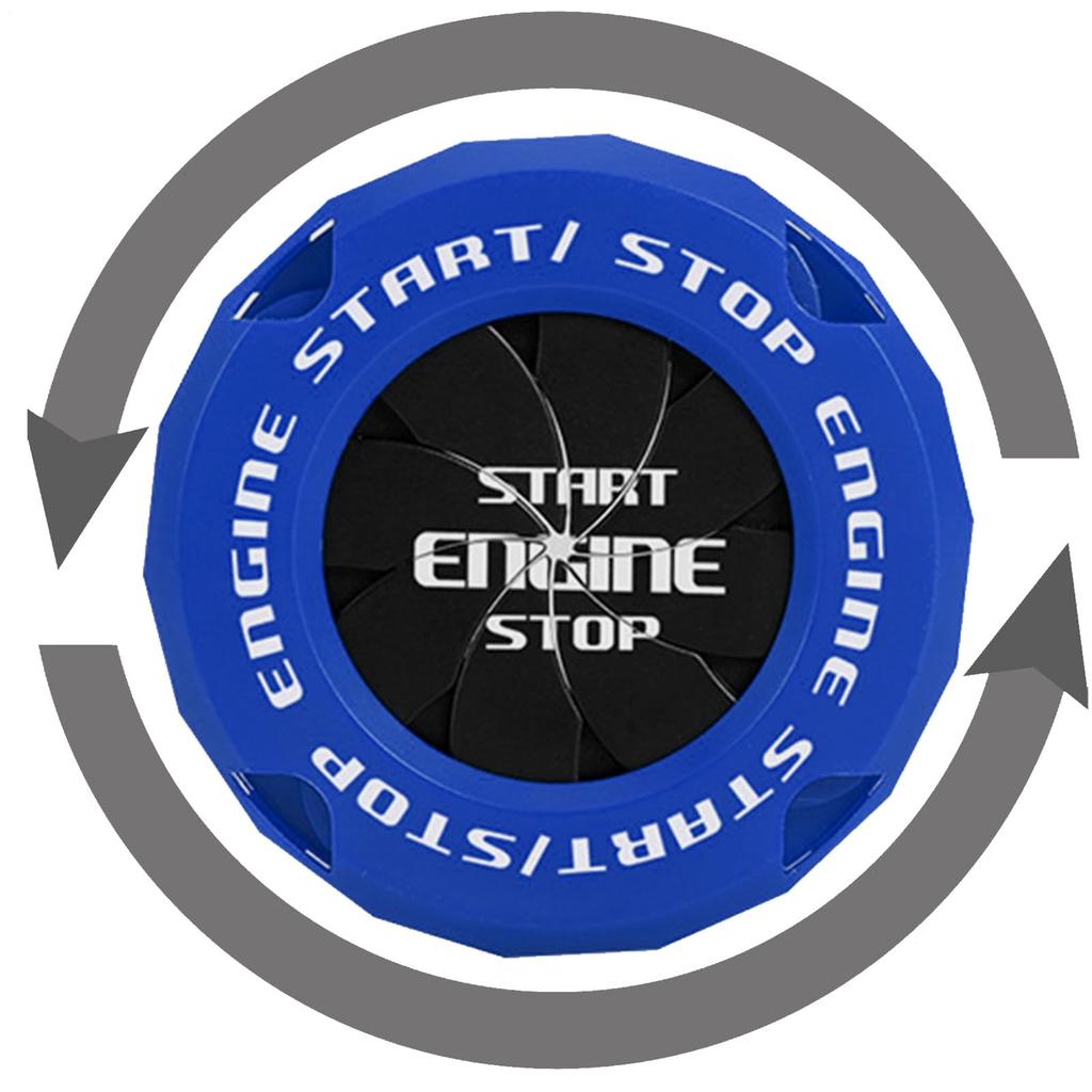 Car Start Button Cover - Engine Start Stop Button Cover Scratch Resistant, Car One