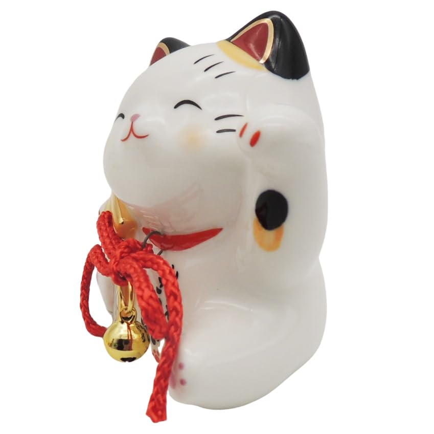 Maneki Neko (winkende Katze) Figur mit Kissen, perfekt für Glück, Wohlstand, geschäftlichen Erfolg, Geschäftseröffnungen und mehr. Glückverheißend