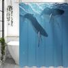 Ocean Whale Shower Curtain, Bathroom Decorative Shower Curtain, Waterproof Shower Curtain With Hooks